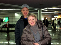 Наталья и Александр Свешниковы в Сочинском аэропорту